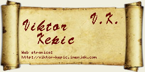 Viktor Kepić vizit kartica